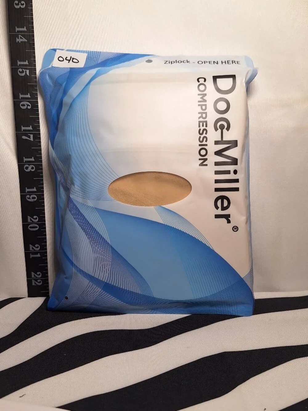 Doc Miller Compression Thigh High Open Toe Compression Socks - Beige